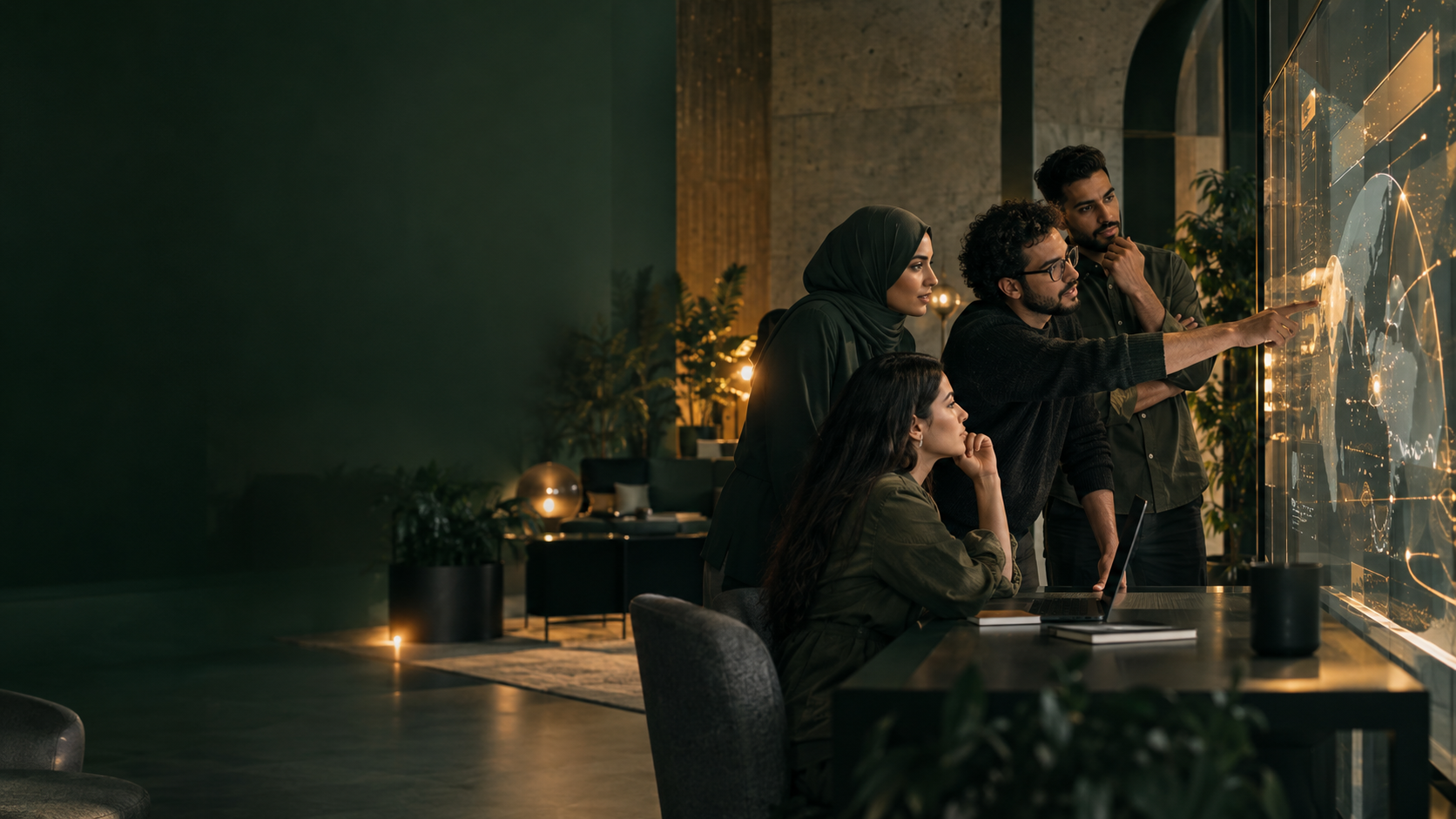 Équipe travaillant sur une solution digitale
